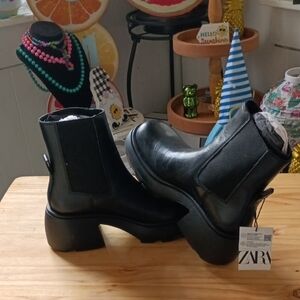 1️⃣4️⃣4️⃣🆕Zara Women's Black Ankle Booties